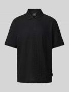 Regular fit poloshirt met structuurmotief