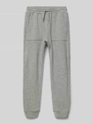 Regular fit sweatpants met structuurmotief