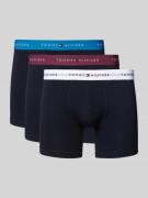 Boxershort met elastische band met label in een set van 3 stuks