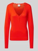 Gebreide pullover met V-hals, model 'DIANE'