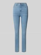 Skinny fit jeans met knoop- en ritssluiting, model 'CALLIE'