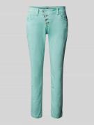 Slim fit broek met asymmetrische knoopsluiting, model 'Malibu'