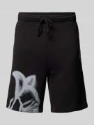 Regular fit sweatshorts met labelprint, model 'Diflowos'