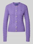 Wollen cardigan met kabelpatroon