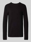 Regular fit gebreide pullover met structuurmotief