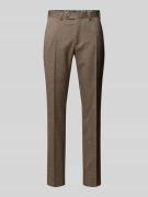 Slim fit pantalon met persplooien, model 'Sergio'