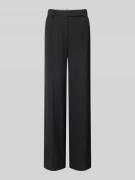 Wide leg stoffen broek met riemlussen