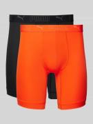 Boxershort met elastische band met label in een set van 2 stuks