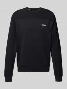 Gebreide pullover met labelprint, model 'Momentum'