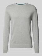 Gebreide pullover met labelstitching, model 'BASIC'