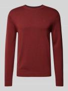 Gebreide pullover met labelstitching, model 'BASIC'