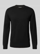 Regular fit gebreide pullover met ronde hals