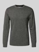 Regular fit gebreide pullover met ronde hals