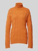 Wollen pullover met kabelpatroon, model 'SOFT WOOL'