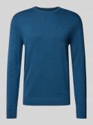 Gebreide pullover met labelstitching, model 'BASIC'