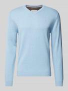 Regular fit gebreide pullover met V-hals