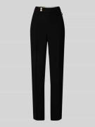 High waist stoffen broek met persplooien, model 'Mara Trend'