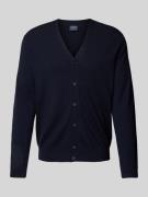 Slim fit gebreid jack met knoopsluiting