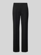 Straight leg stoffen broek met persplooien