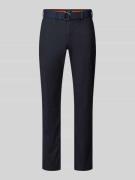 Slim fit broek met riem