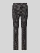 Stoffen broek met labeldetail, model 'Ina'