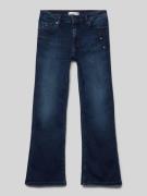 Flared fit jeans met logostitching