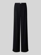 Wide leg stoffen broek met bandplooien, model 'Draco'