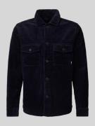 Slim fit overhemdjack met labeldetail