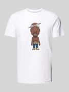 T-shirt met ronde hals, model 'LA SKETCH'