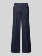 Wide leg jeans met persplooien