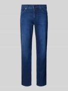 Slim fit jeans met knoopsluiting, model 'CADIZ'