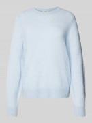 Wollen pullover met scheerwol en ronde hals