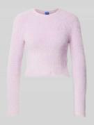 Cropped gebreide pullover met labelstitching, model 'Suverry'