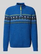 Wollen pullover met ribboorden