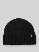 Beanie met labeldetail