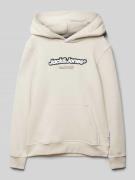 Hoodie met labelprint, model 'VESTERBRO'