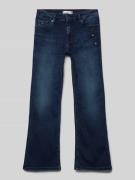 Flared fit jeans met logostitching