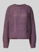 Gebreide pullover met kabelpatroon, model 'Diella'