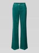 Flared corduroy broek met persplooien, model 'Jolie'