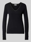 Gebreide pullover met V-hals