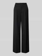 Wide leg stoffen broek met bandplooien