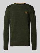 Gebreide pullover met labeldetail