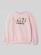 Regular fit sweatshirt van katoenmix met Peanuts®-print