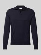 Gebreide pullover met platte kraag