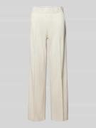 Wide leg stoffen broek met elastische band, model 'May'