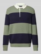 Gebreide pullover met polokraag, model 'Rugby'