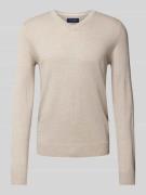 Gebreide pullover met V-hals