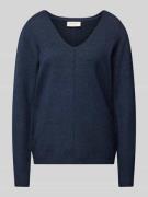 Gebreide pullover met V-hals, model 'Claura'