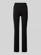 Flared cut stoffen broek met elastische band