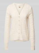 Gebreide cardigan met ajourpatroon, model 'STELLA'